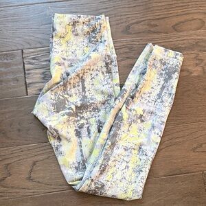 lululemon athletica Yellow and Gray Leggings